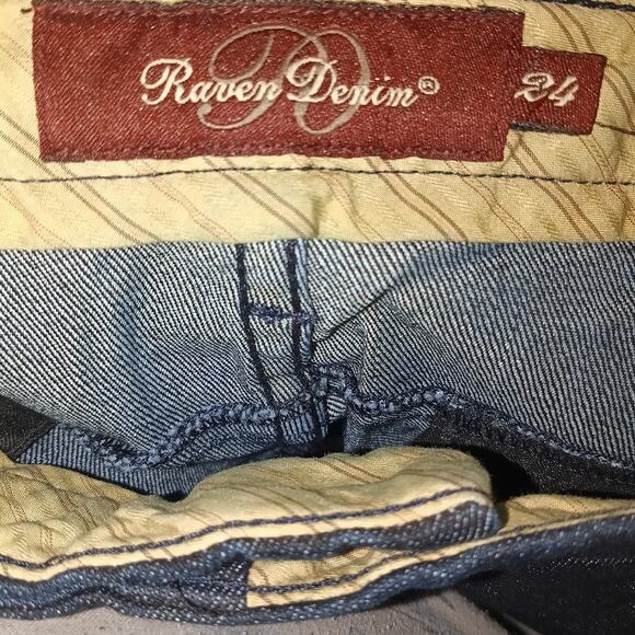 Raven Denim Vintage Y2K Blue Denim Bootcut Trouser Jeans 28 - Picture 8 of 8